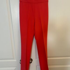 Ann Taylor Vibrant Coral/Pink/Red Straight Leg Pants.  Stretchy and comfy!